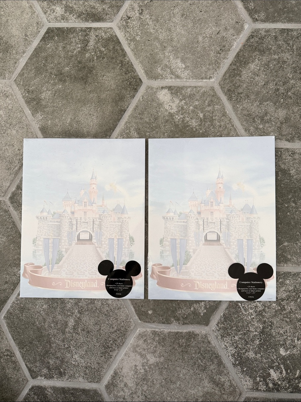 Two Packages New Disneyland Computer Stationary--50 sheets Total 8 ½ x 11 inches